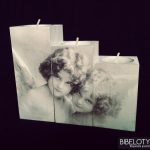 świecznik decoupage