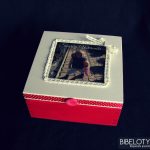 Kuferek decoupage urodzinowy