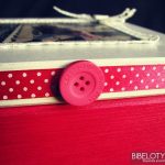 Kuferek decoupage urodzinowy